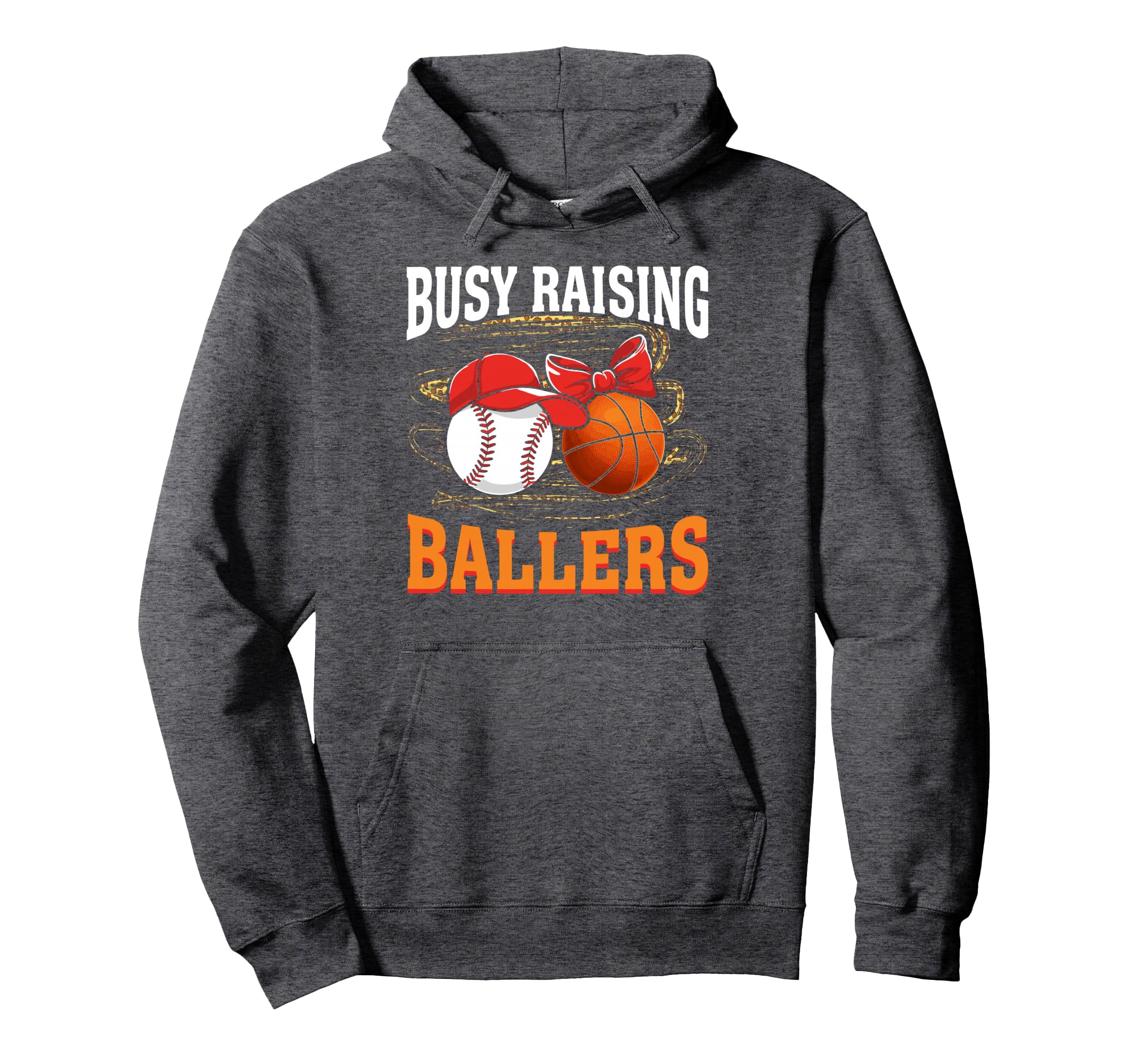 Busy Raising Ballers Baseball Hoodie - Trendy Graphic for Adults - T-Shirt, Sweatshirt, Hoodie