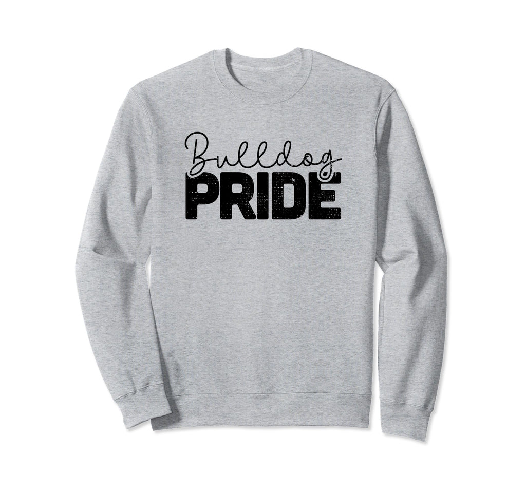 Bulldog Pride Distressed Sweatshirt - Custom Art Print for Adults - T-Shirt, Sweatshirt, Hoodie