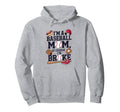 American Baseball Mom Mama Hoodie - Graphic Print Unisex - T-Shirt, Sweatshirt, Hoodie