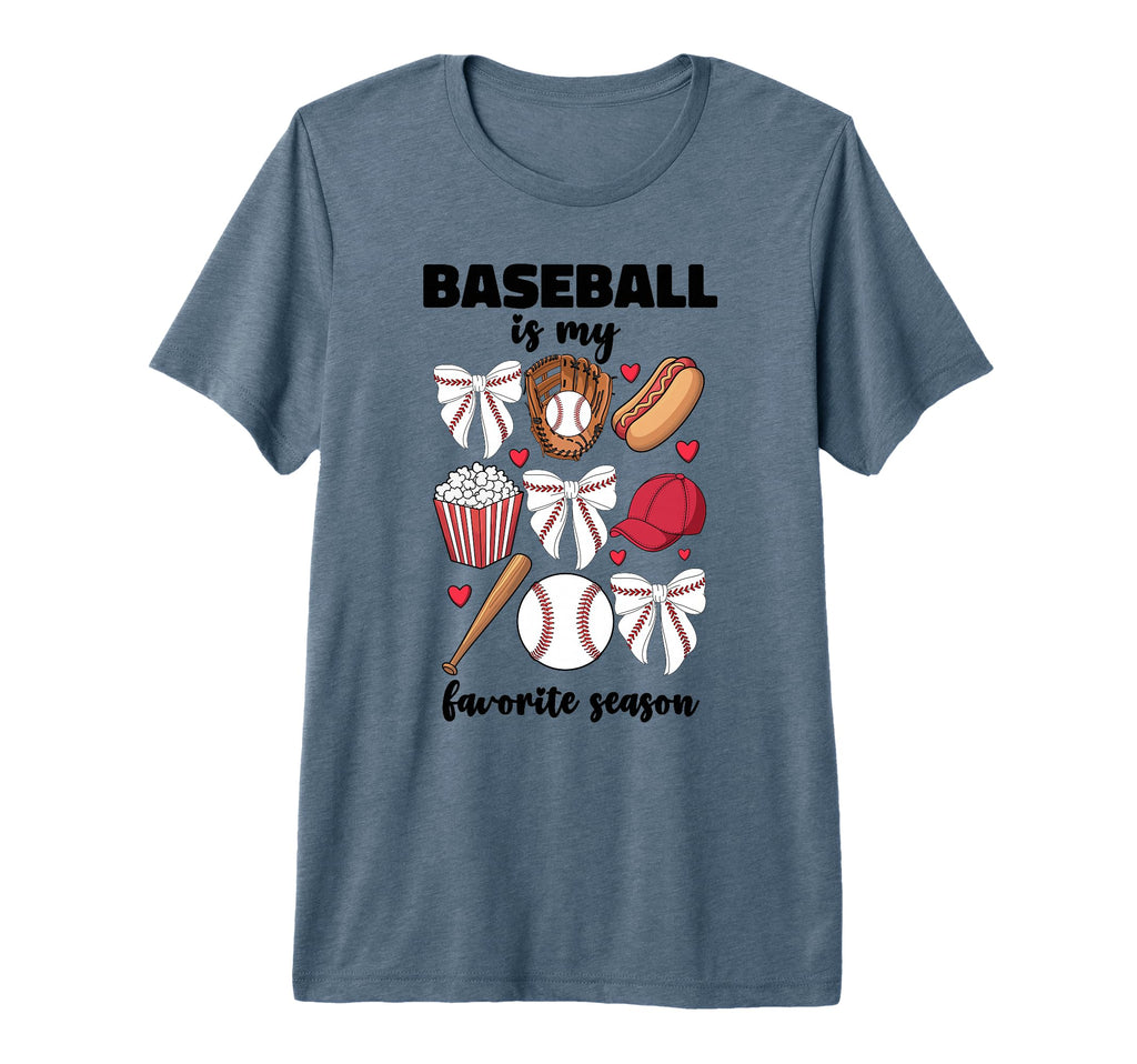 Baseball Is My Favorite Season Coquette T-Shirt - Streetwear Style Unisex - T-Shirt, Sweatshirt, Hoodie