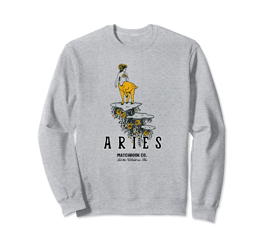 Aries Matchbook Company Set World Sweatshirt - Minimalist Print for Adults - T-Shirt, Sweatshirt, Hoodie