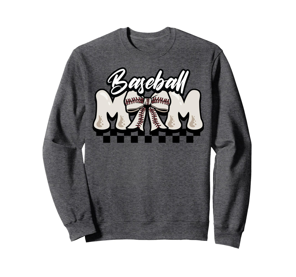 Baseball Mom Mothers Day Coquette Sweatshirt - Unique Graphic Men Women - T-Shirt, Sweatshirt, Hoodie