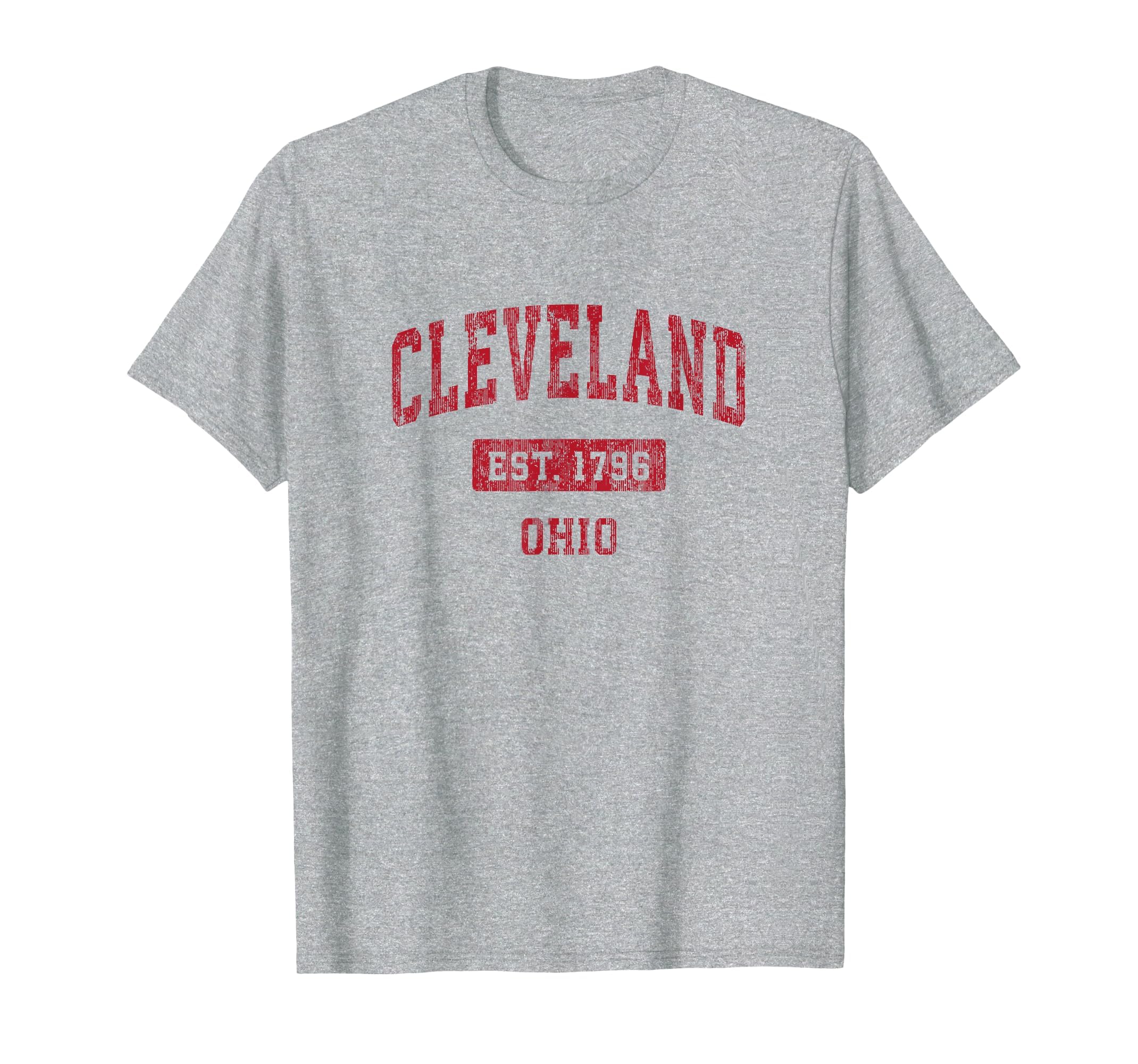 Cleveland Ohio Oh Sports Red T-Shirt - Custom Art Print Unisex - T-Shirt, Sweatshirt, Hoodie