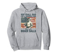Softball Dad Like Baseball Dad But Hoodie - Aesthetic Graphic for Adults - T-Shirt, Sweatshirt, Hoodie