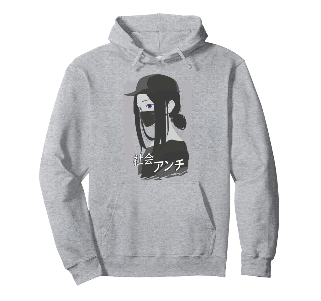 Anti Social Japanese Aesthetic Hoodie - Streetwear Style for Adults - T-Shirt, Sweatshirt, Hoodie