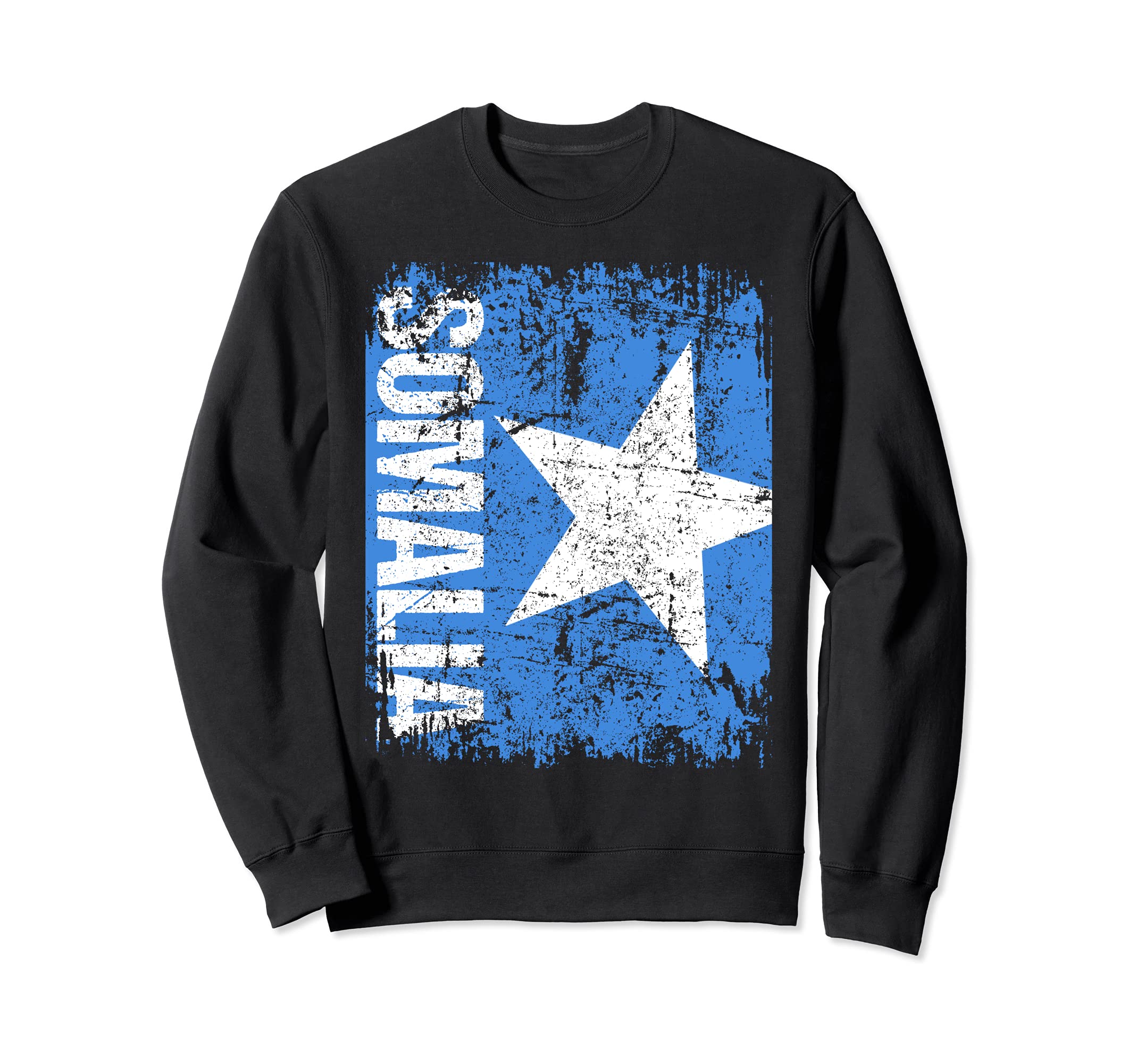 Somalia Flag Distressed Sweatshirt - Casual Everyday Wear for Adults - T-Shirt, Sweatshirt, Hoodie
