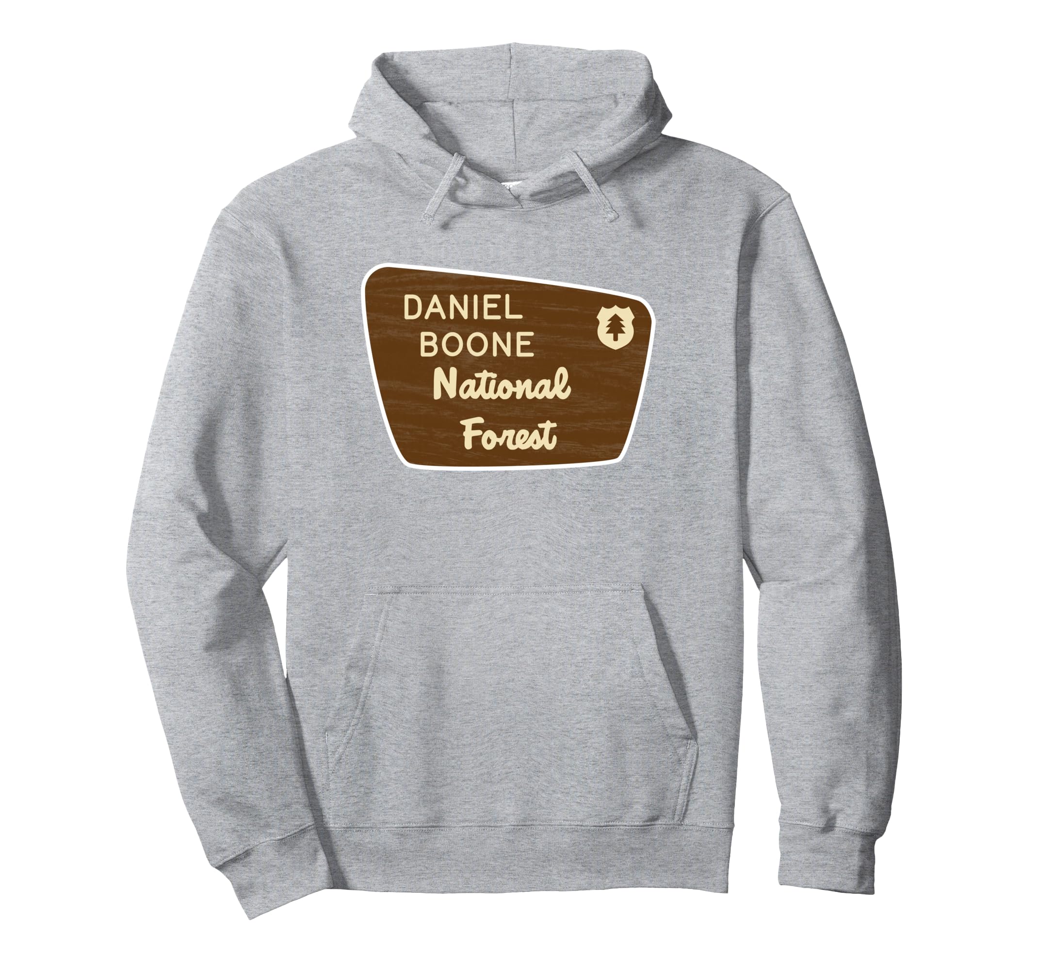 Daniel Boone National Forest Sign Hoodie - Novelty Apparel for Adults - T-Shirt, Sweatshirt, Hoodie