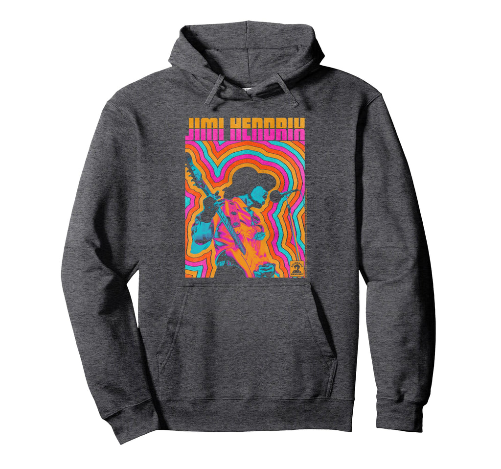 Jimi Hendrix Colorful Vibe Lines Hoodie - Aesthetic Graphic Unisex - T-Shirt, Sweatshirt, Hoodie
