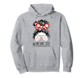 Messy Bun Bandana Hair Wearing Hoodie - Novelty Apparel for Adults - T-Shirt, Sweatshirt, Hoodie