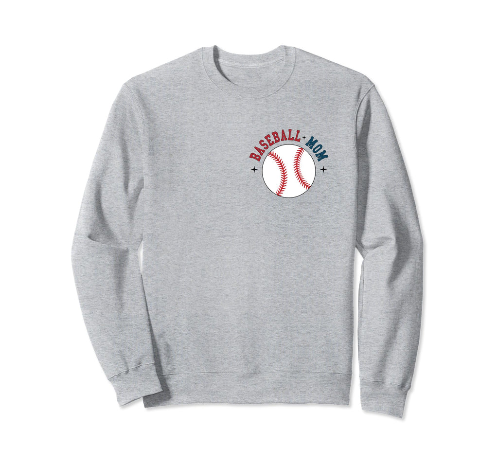 Baseball Mom Sport Sweatshirt - Casual Everyday Wear Men Women - T-Shirt, Sweatshirt, Hoodie