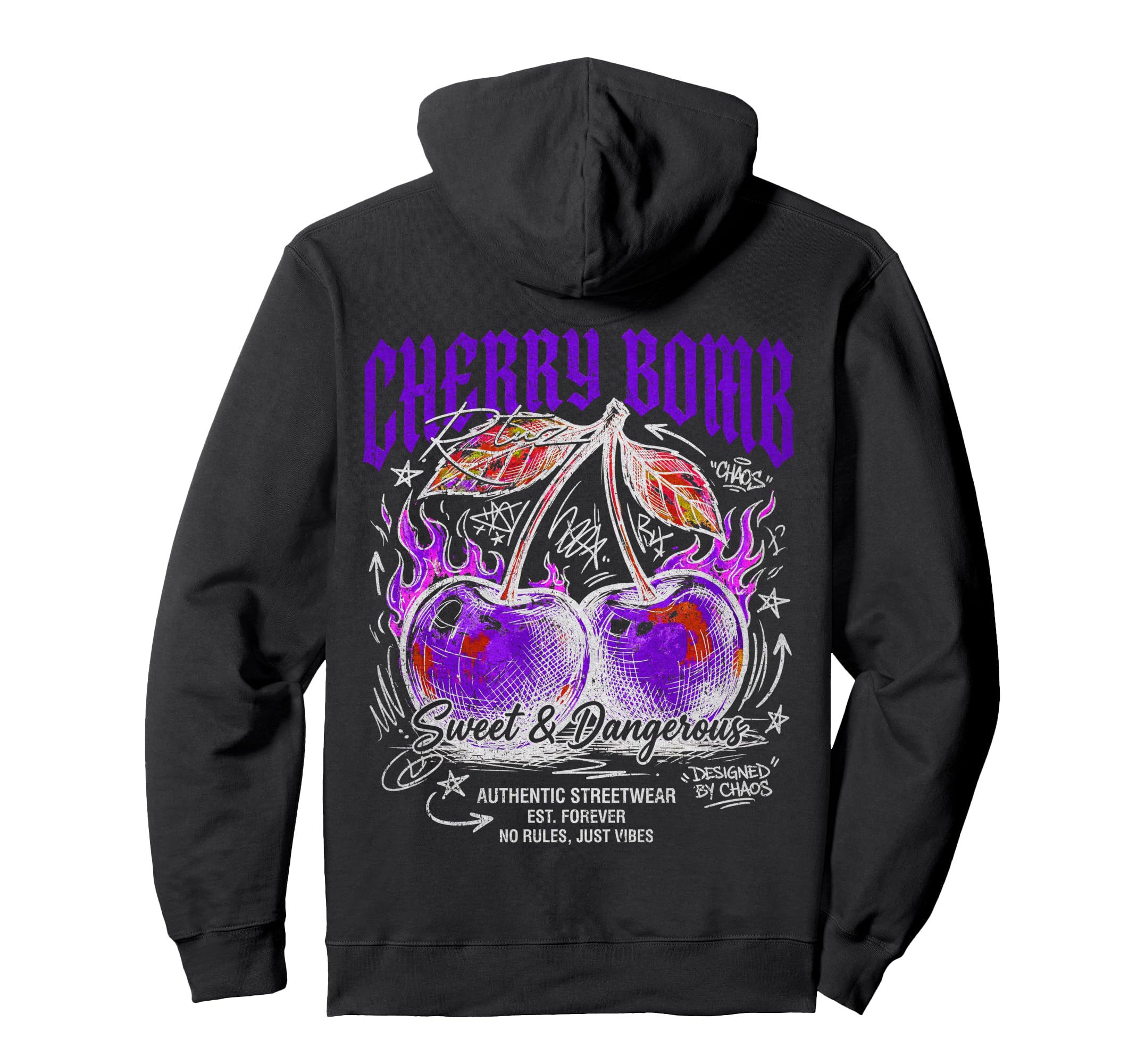 Fruit Y2K Back Streetwear Hoodie - Trendy Graphic Unisex - T-Shirt, Sweatshirt, Hoodie