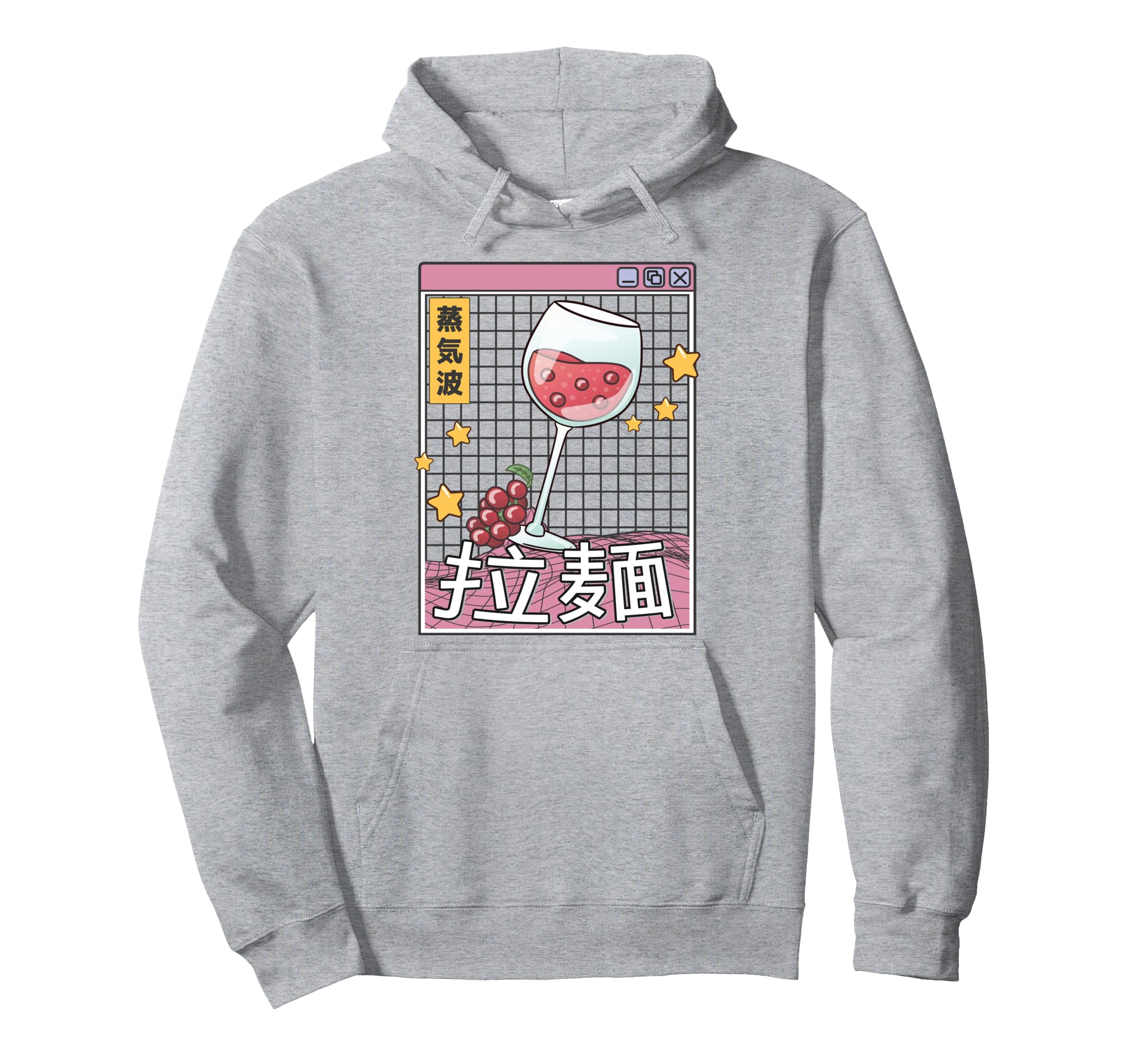 Wine Glass Digital Japan Pastel Otaku Hoodie - Custom Art Print Men Women - T-Shirt, Sweatshirt, Hoodie