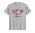 Clarksville Tennessee Tn Sports Red T-Shirt - Aesthetic Graphic Men Women - T-Shirt, Sweatshirt, Hoodie