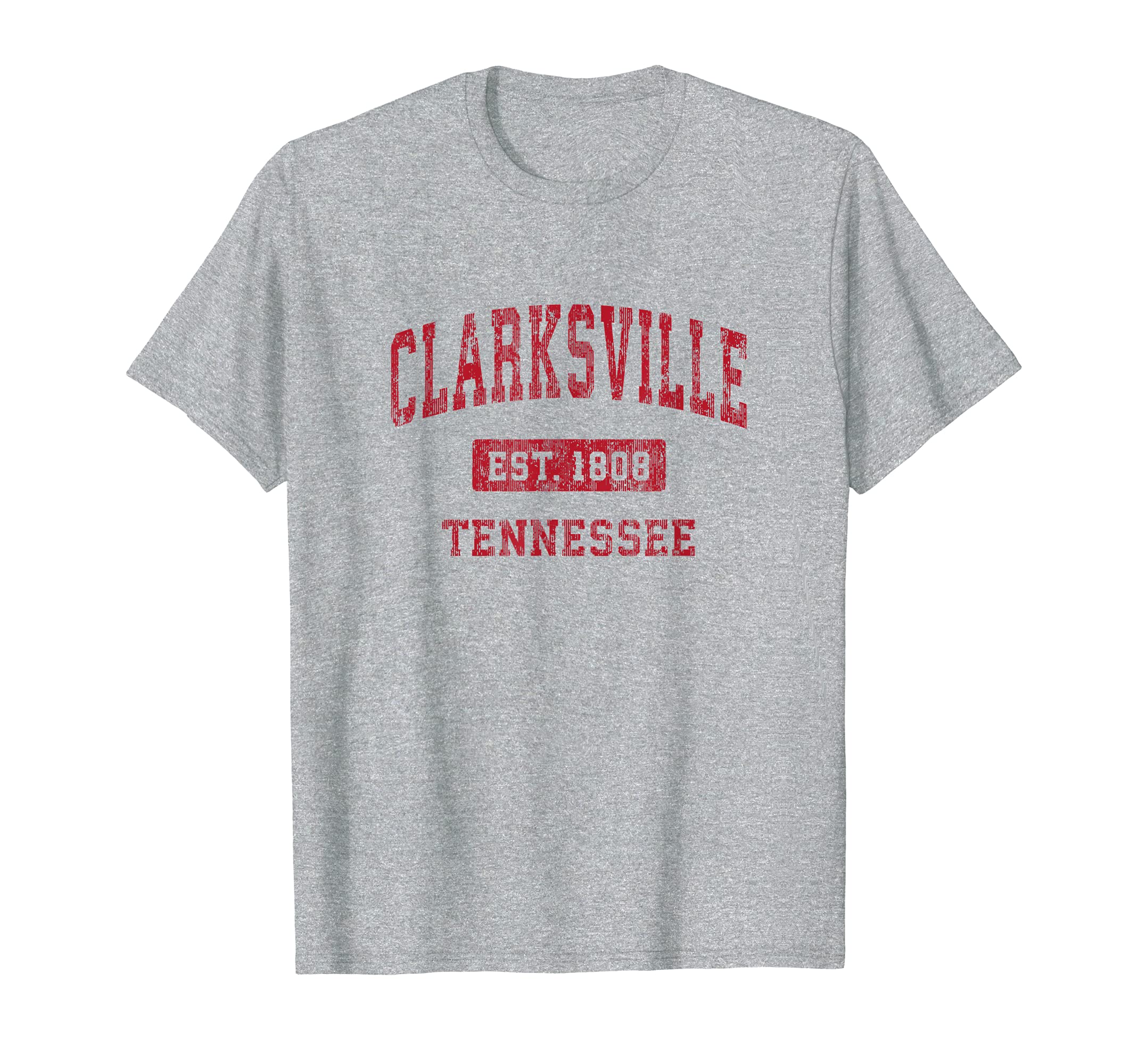 Clarksville Tennessee Tn Sports Red T-Shirt - Aesthetic Graphic Men Women - T-Shirt, Sweatshirt, Hoodie