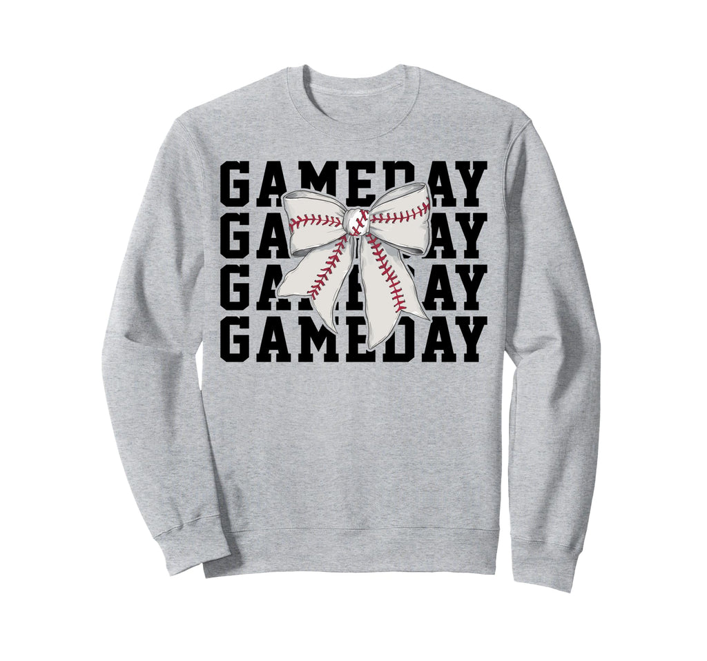 Baseball Lover Coquette Bow Game Sweatshirt - Unique Graphic for Adults - T-Shirt, Sweatshirt, Hoodie