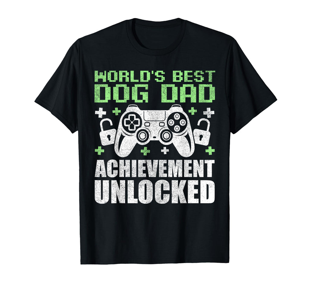 Gamer Dog Dad Best Dog Dad Ever T-Shirt - Custom Art Print Unisex - T-Shirt, Sweatshirt, Hoodie