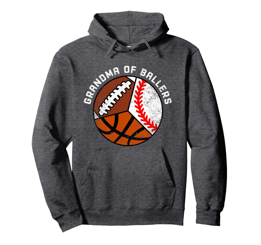 Grandma Ballers Funny Baseball Basketball Hoodie - Streetwear Style Unisex - T-Shirt, Sweatshirt, Hoodie