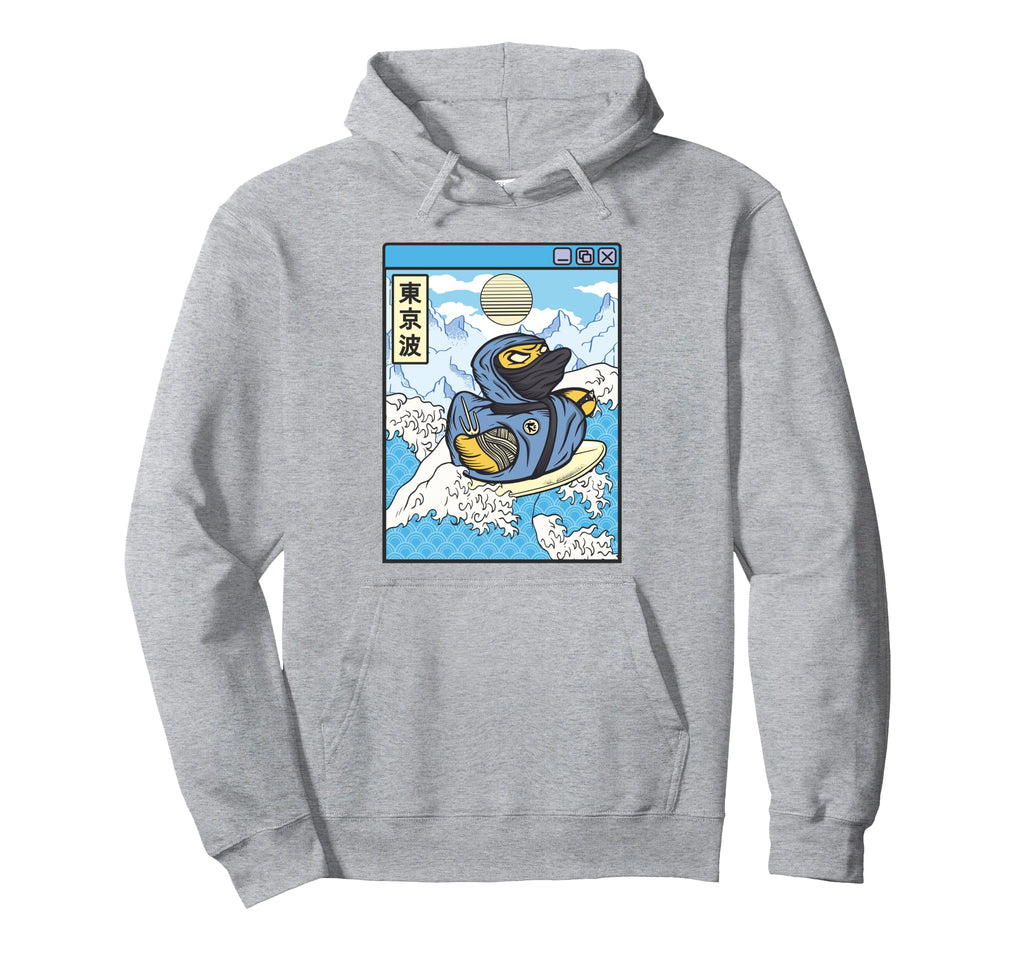 Surfing Ninja Rubber Duck Hoodie - Casual Everyday Wear for Adults - T-Shirt, Sweatshirt, Hoodie