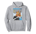 Shiba Inu Eating Ramen Surfing Kanagawa Hoodie - Custom Art Print Unisex - T-Shirt, Sweatshirt, Hoodie