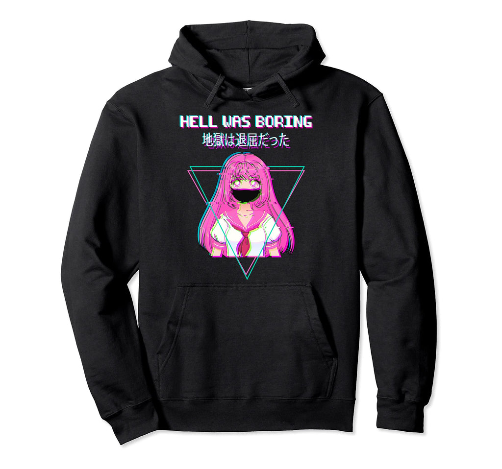 Hell Was Boring Vaporwave Aesthetic Hoodie - Aesthetic Graphic Men Women - T-Shirt, Sweatshirt, Hoodie