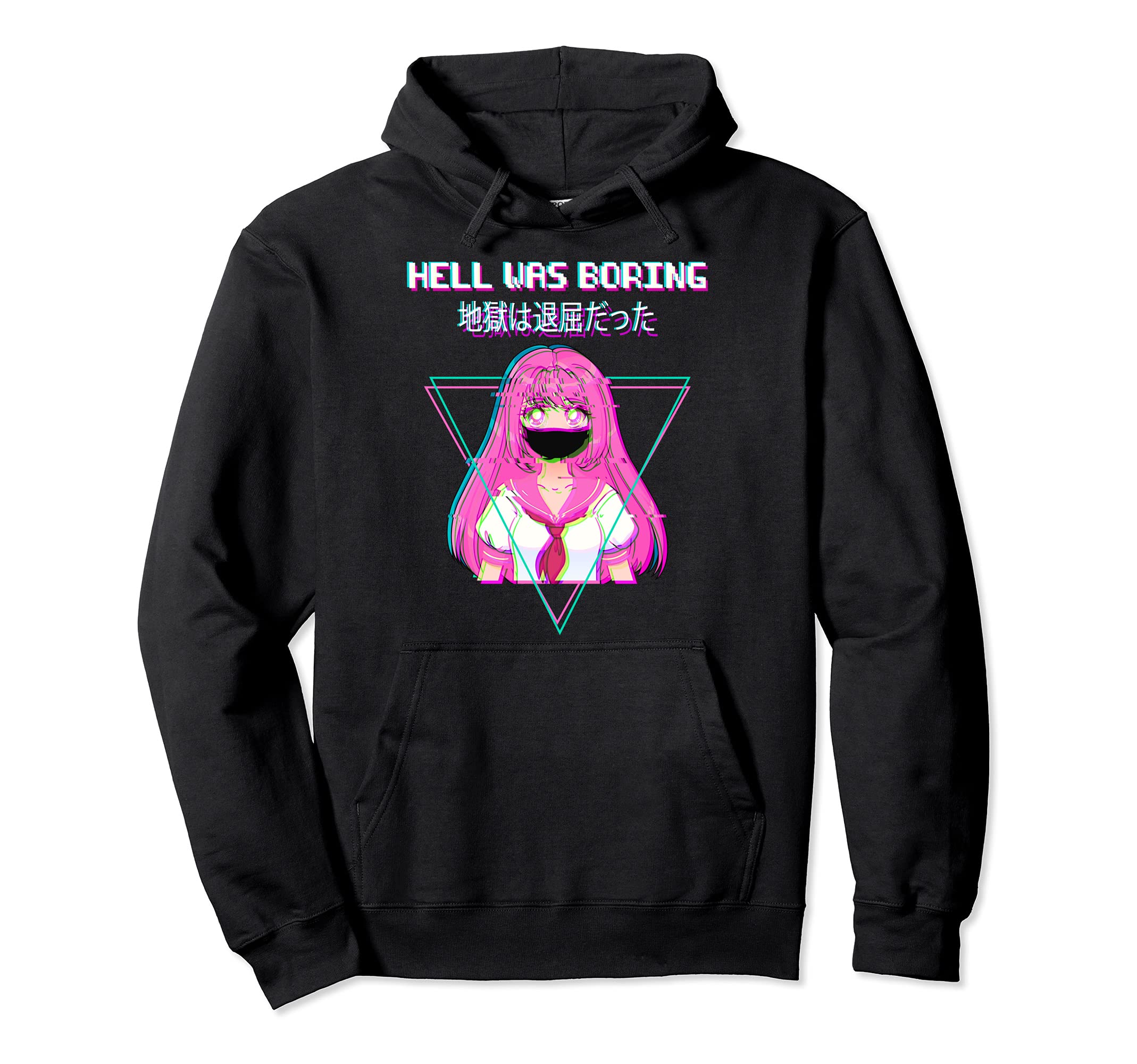 Hell Was Boring Vaporwave Aesthetic Hoodie - Aesthetic Graphic Men Women - T-Shirt, Sweatshirt, Hoodie