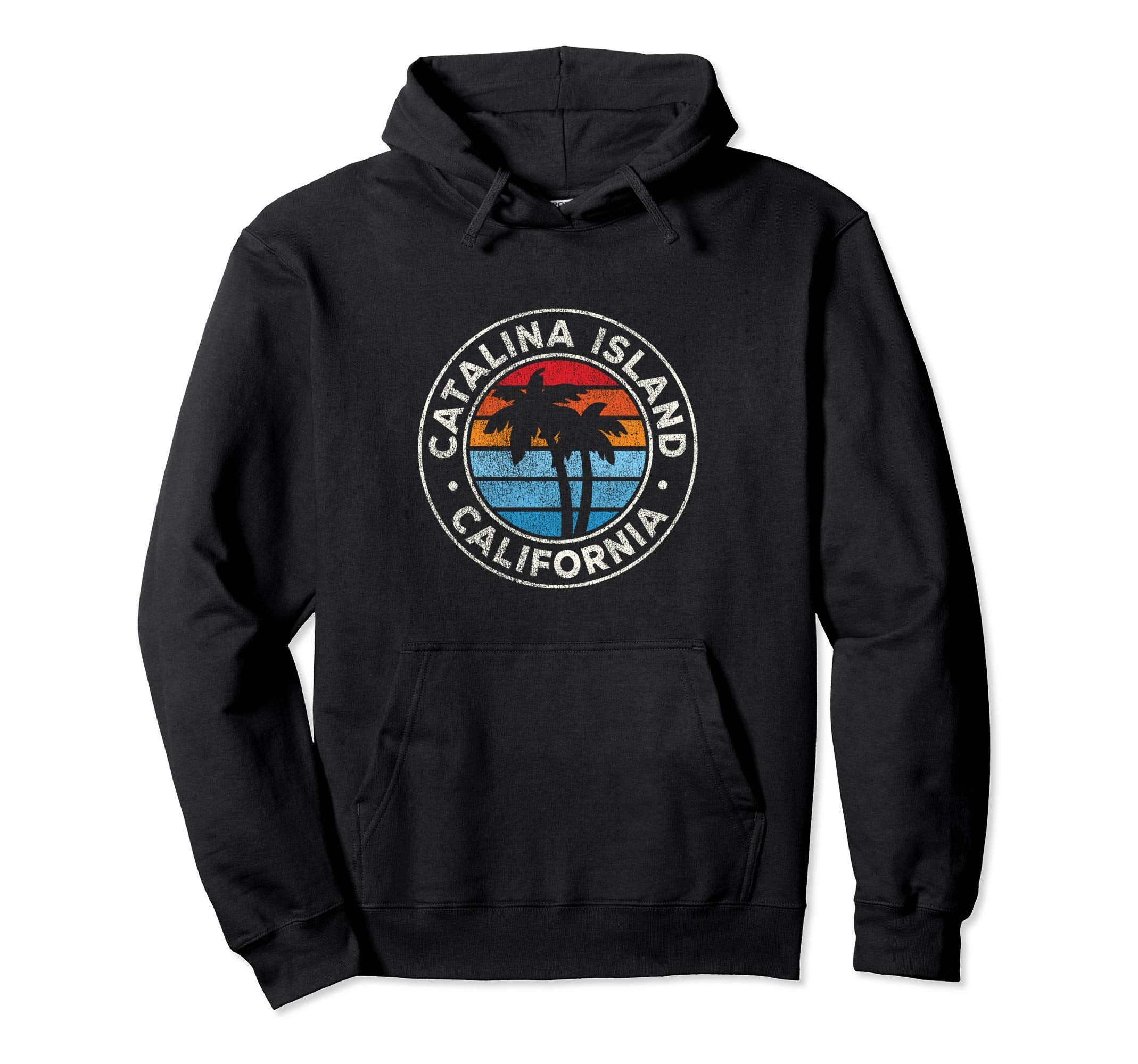 Catalina Island California Ca 70S Hoodie - Custom Art Print for Adults - T-Shirt, Sweatshirt, Hoodie