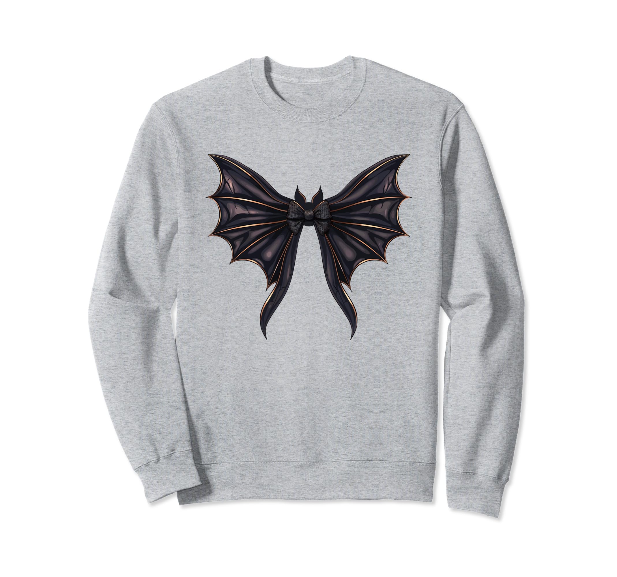 Bat Coquette Bow Halloween Bow Sweatshirt - Minimalist Print Men Women - T-Shirt, Sweatshirt, Hoodie
