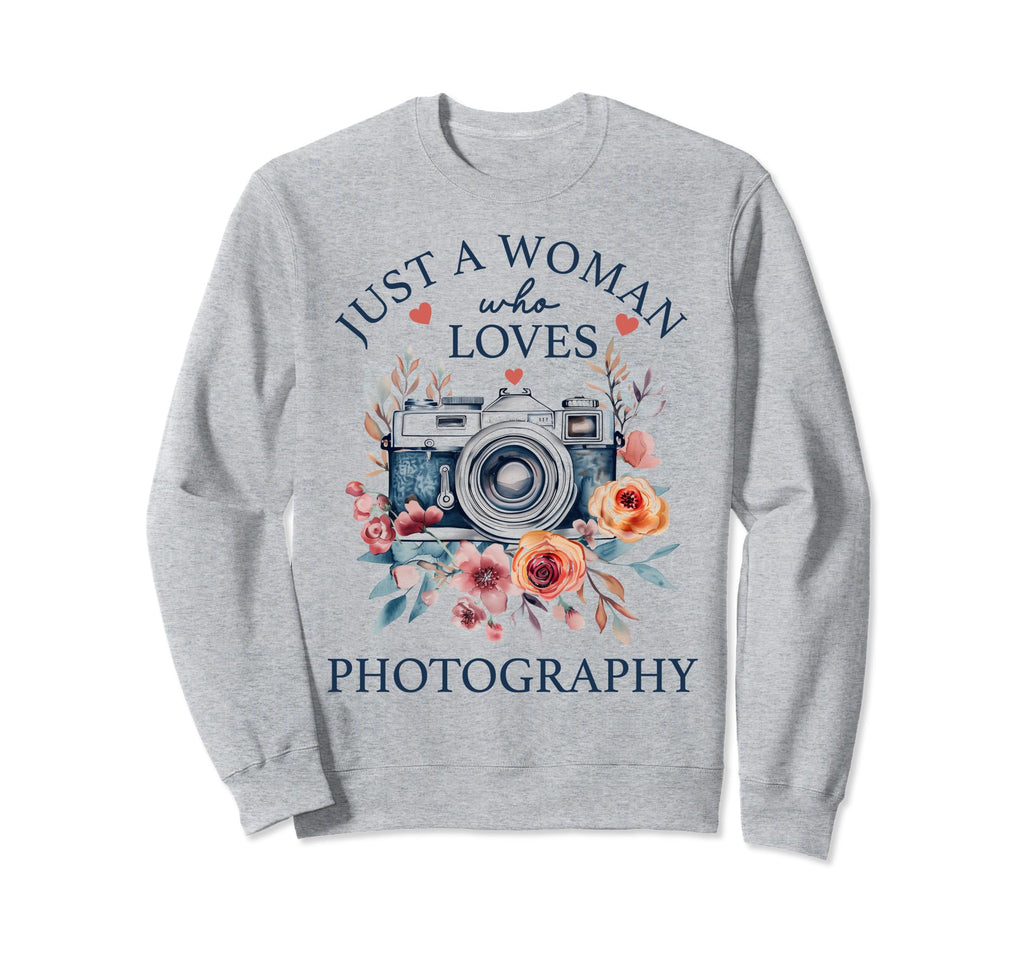 Photographer Camera Flowers Sweatshirt - Custom Art Print for Adults - T-Shirt, Sweatshirt, Hoodie