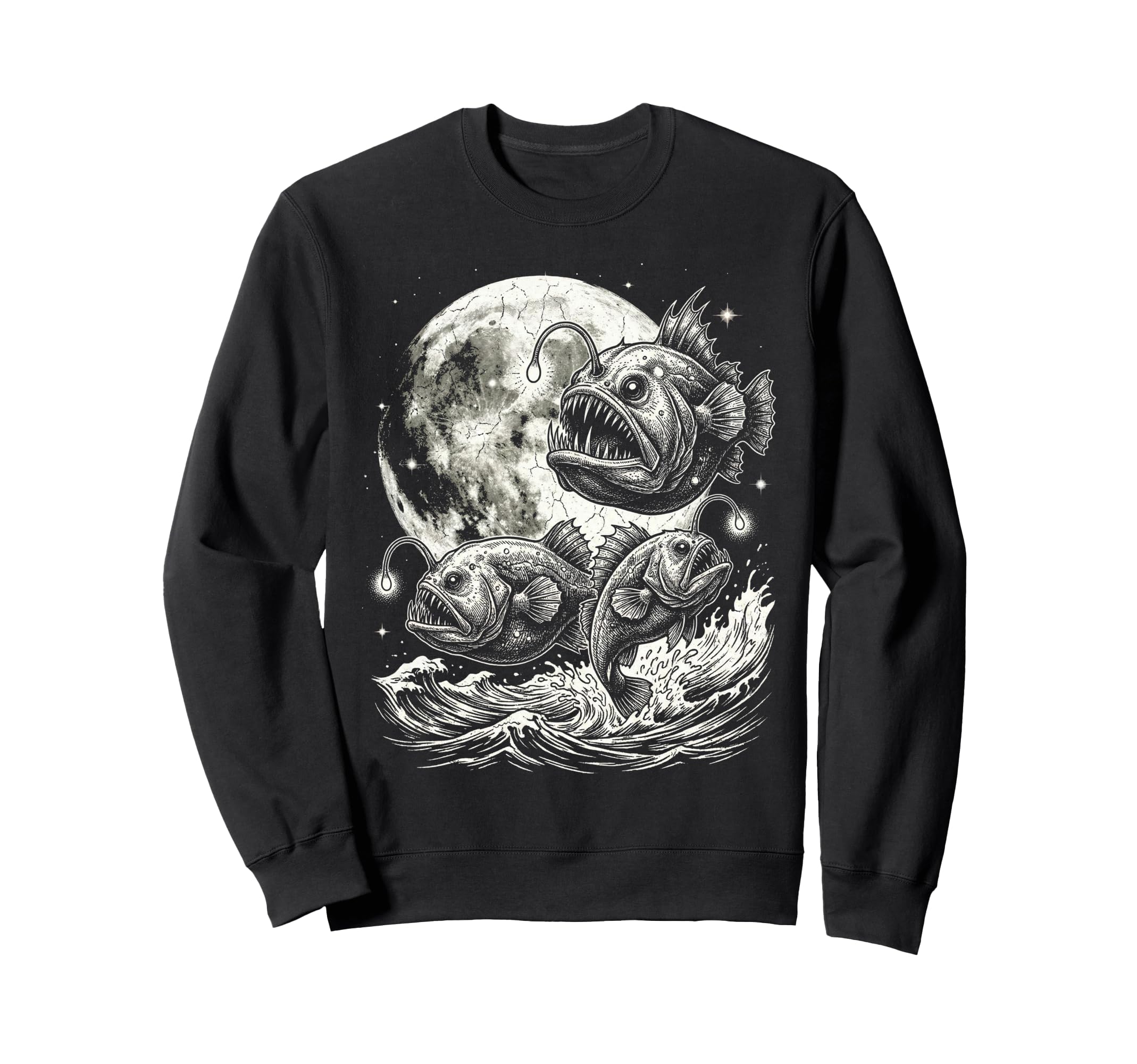 Anglerfish 90S Aesthetic Y2K Sweatshirt - Fun Novelty Design Men Women - T-Shirt, Sweatshirt, Hoodie