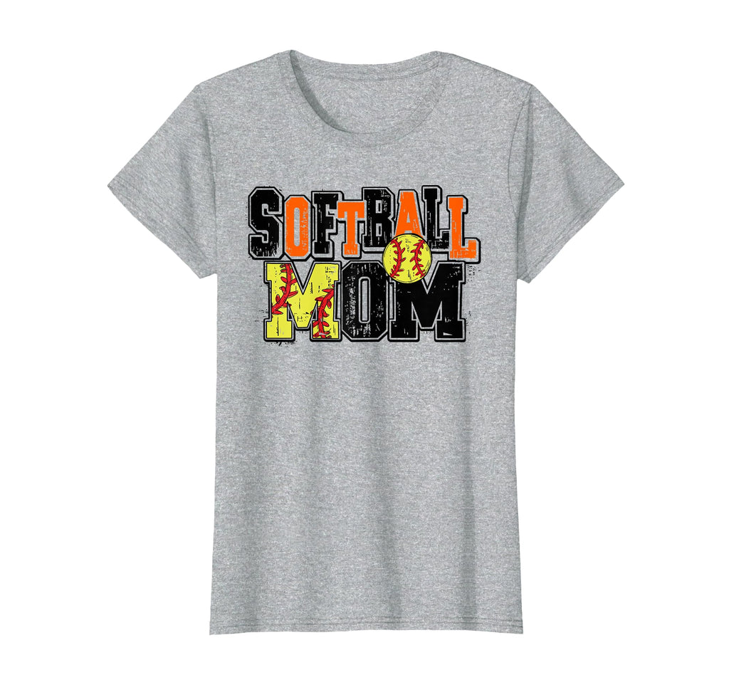 Softball Mom Orange Softball Season T-Shirt - Custom Art Print for Adults - T-Shirt, Sweatshirt, Hoodie