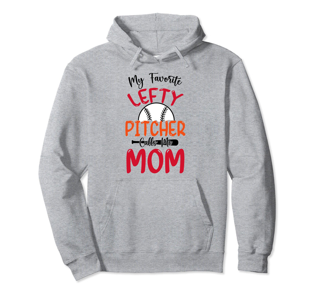 Proud Lefty Pitcher Mom Baseball Hoodie - Novelty Apparel for Adults - T-Shirt, Sweatshirt, Hoodie