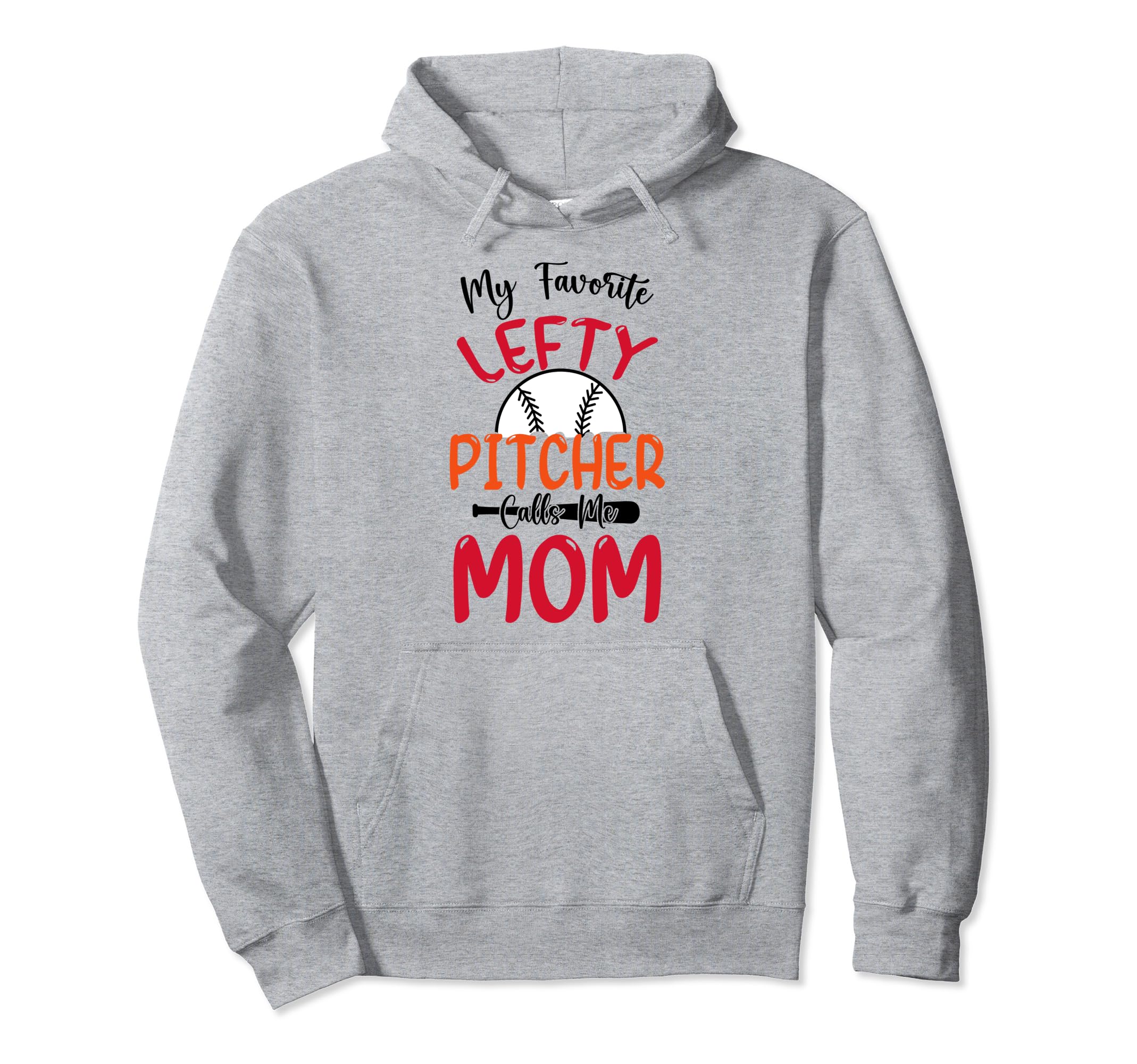 Proud Lefty Pitcher Mom Baseball Hoodie - Novelty Apparel for Adults - T-Shirt, Sweatshirt, Hoodie