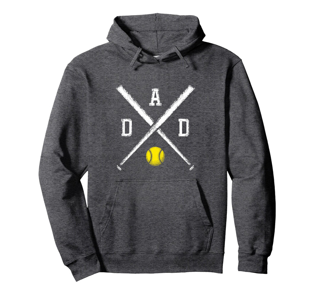 Softball Dad Game Day Hoodie - Custom Art Print Men Women - T-Shirt, Sweatshirt, Hoodie