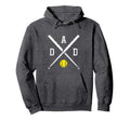 Softball Dad Game Day Hoodie - Custom Art Print Men Women - T-Shirt, Sweatshirt, Hoodie