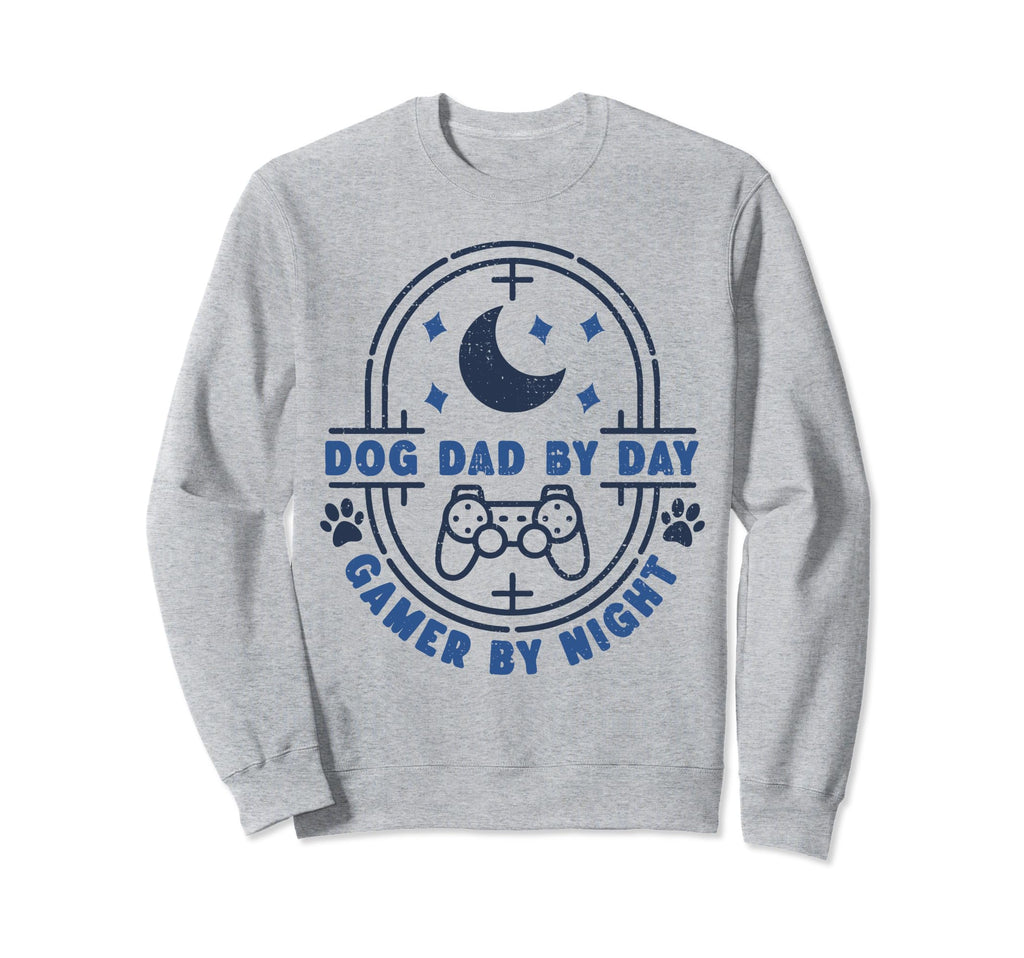 Dog Dad Day Gamer Night Gamepad And Sweatshirt - Aesthetic Graphic Unisex - T-Shirt, Sweatshirt, Hoodie