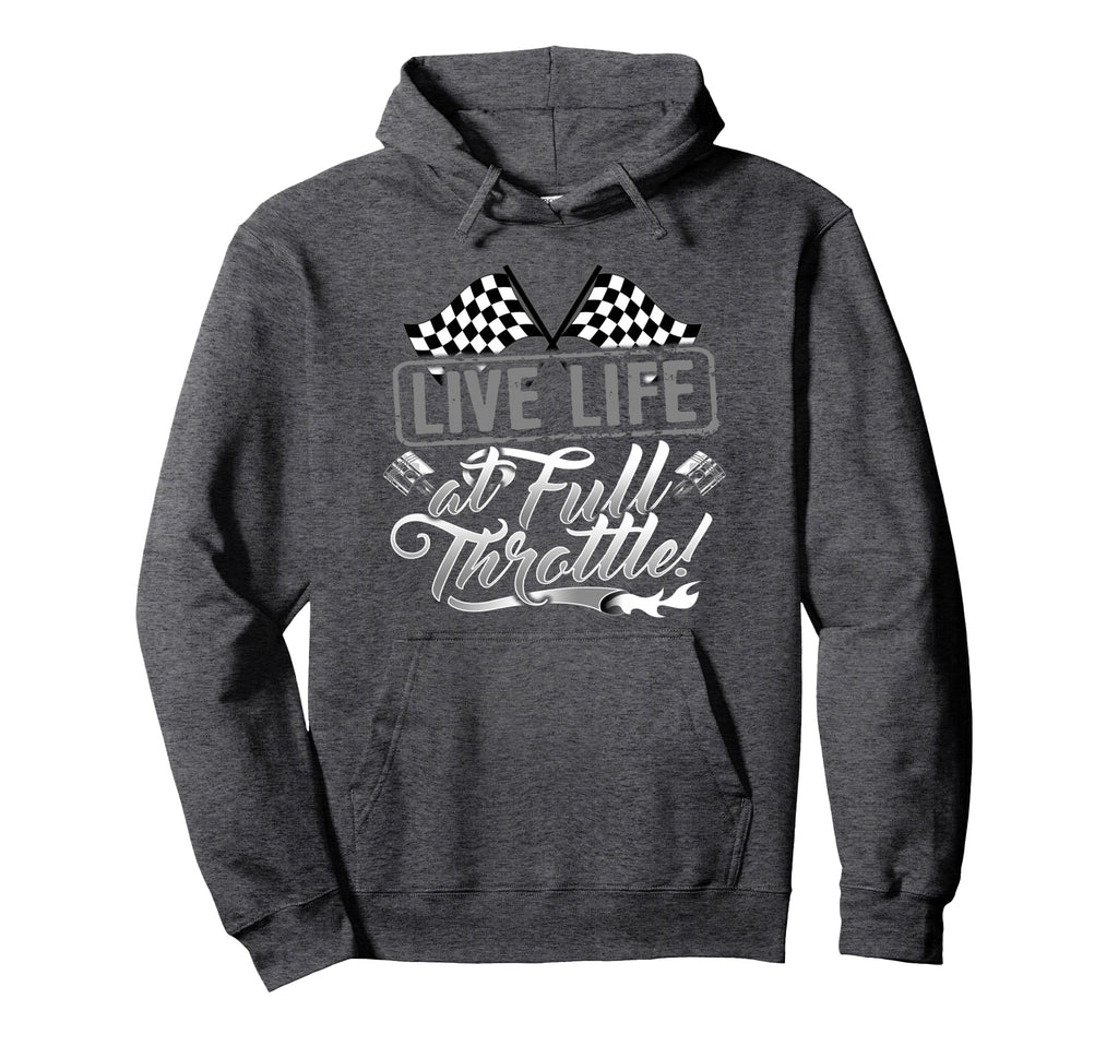 Race Car Drag Strip Checkered Flag Hoodie - Casual Everyday Wear Unisex - T-Shirt, Sweatshirt, Hoodie