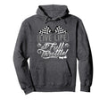Race Car Drag Strip Checkered Flag Hoodie - Casual Everyday Wear Unisex - T-Shirt, Sweatshirt, Hoodie