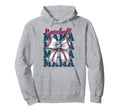 Baseball Coquette Bow Baseball Mama Hoodie - Minimalist Print Men Women - T-Shirt, Sweatshirt, Hoodie
