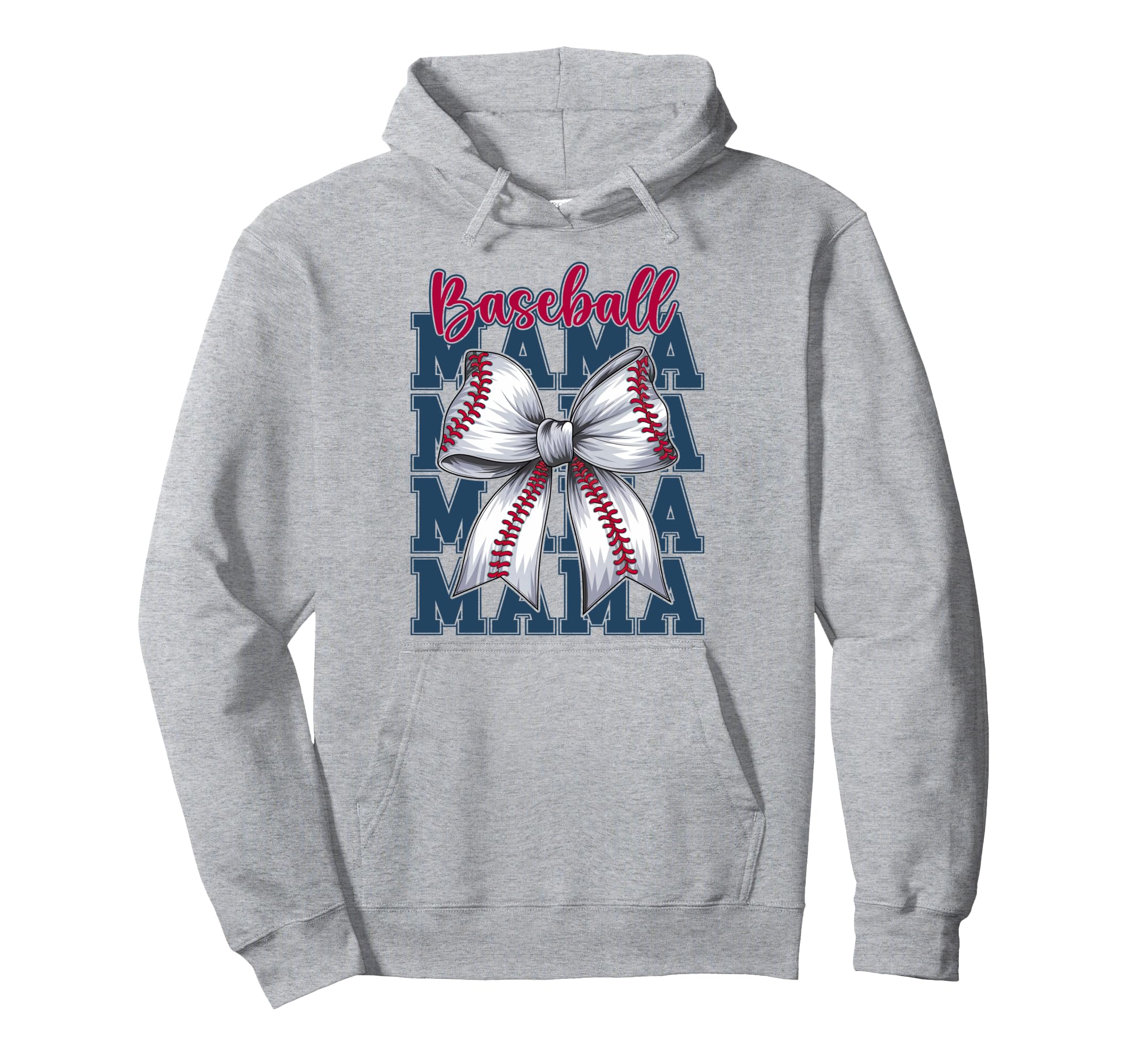 Baseball Coquette Bow Baseball Mama Hoodie - Minimalist Print Men Women - T-Shirt, Sweatshirt, Hoodie