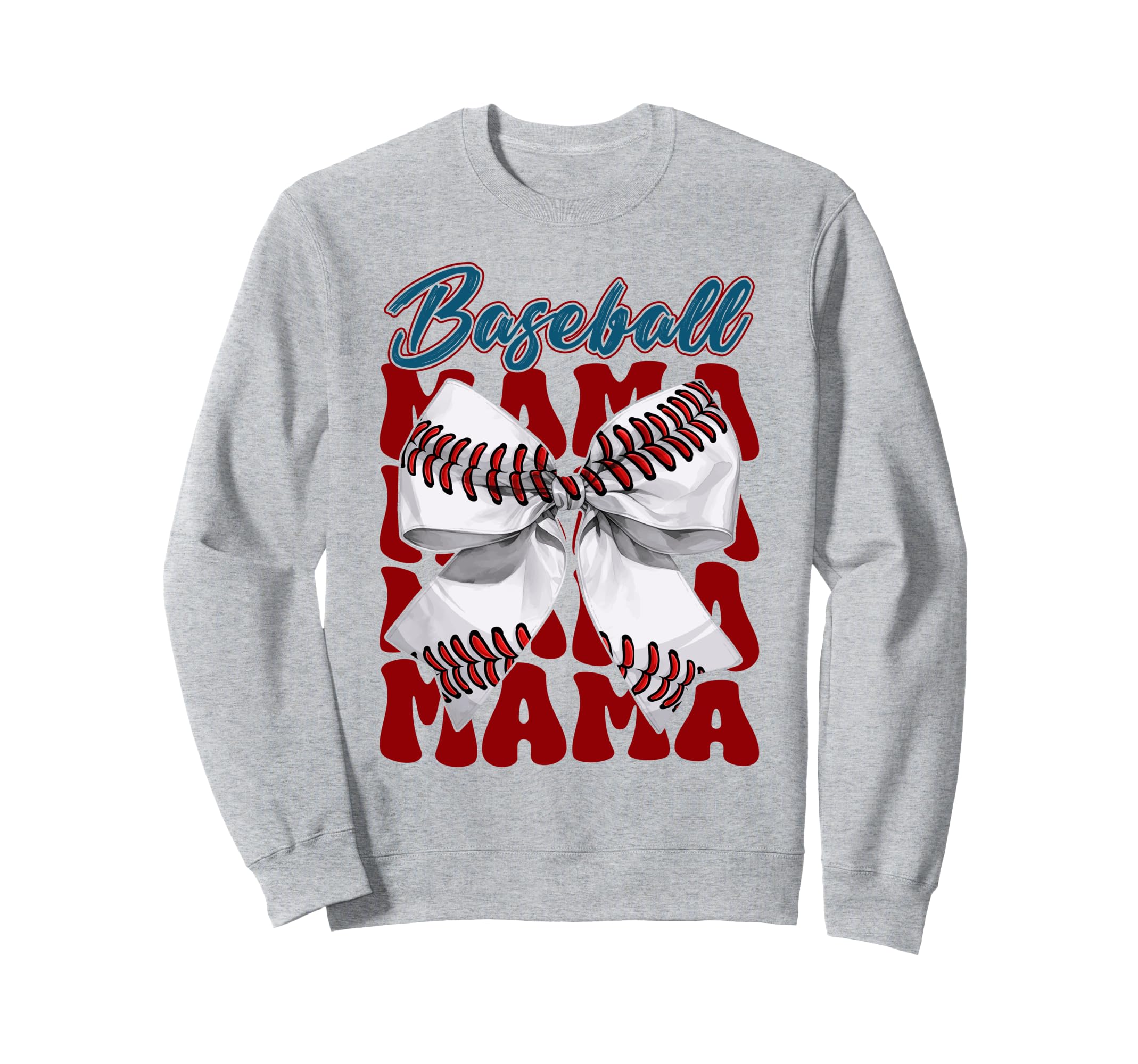 Baseball Mama Bow Baseball Mom Sweatshirt - Streetwear Style Unisex - T-Shirt, Sweatshirt, Hoodie