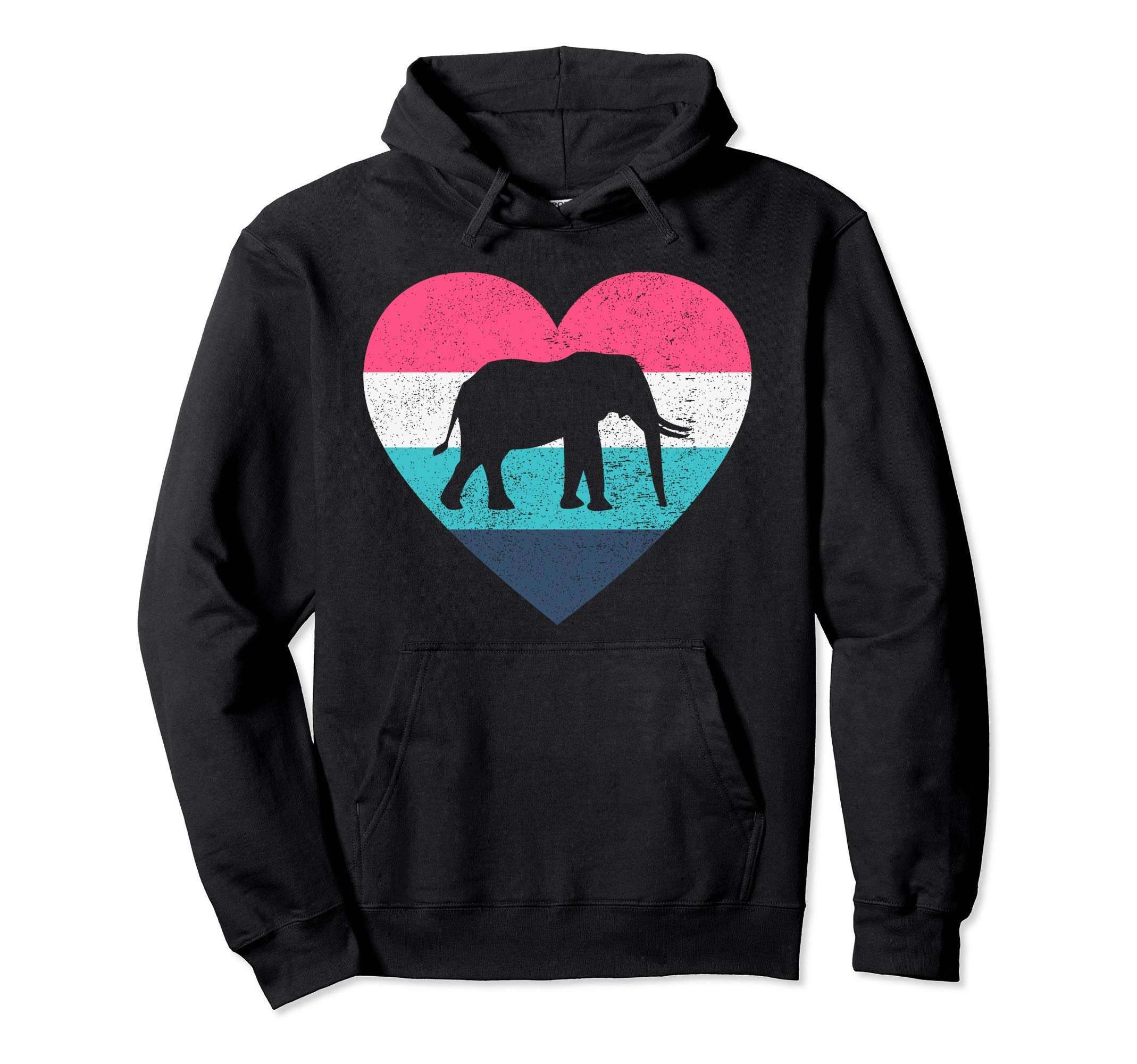 I Love Elephant Heart Africa Hoodie - Custom Art Print for Adults - T-Shirt, Sweatshirt, Hoodie