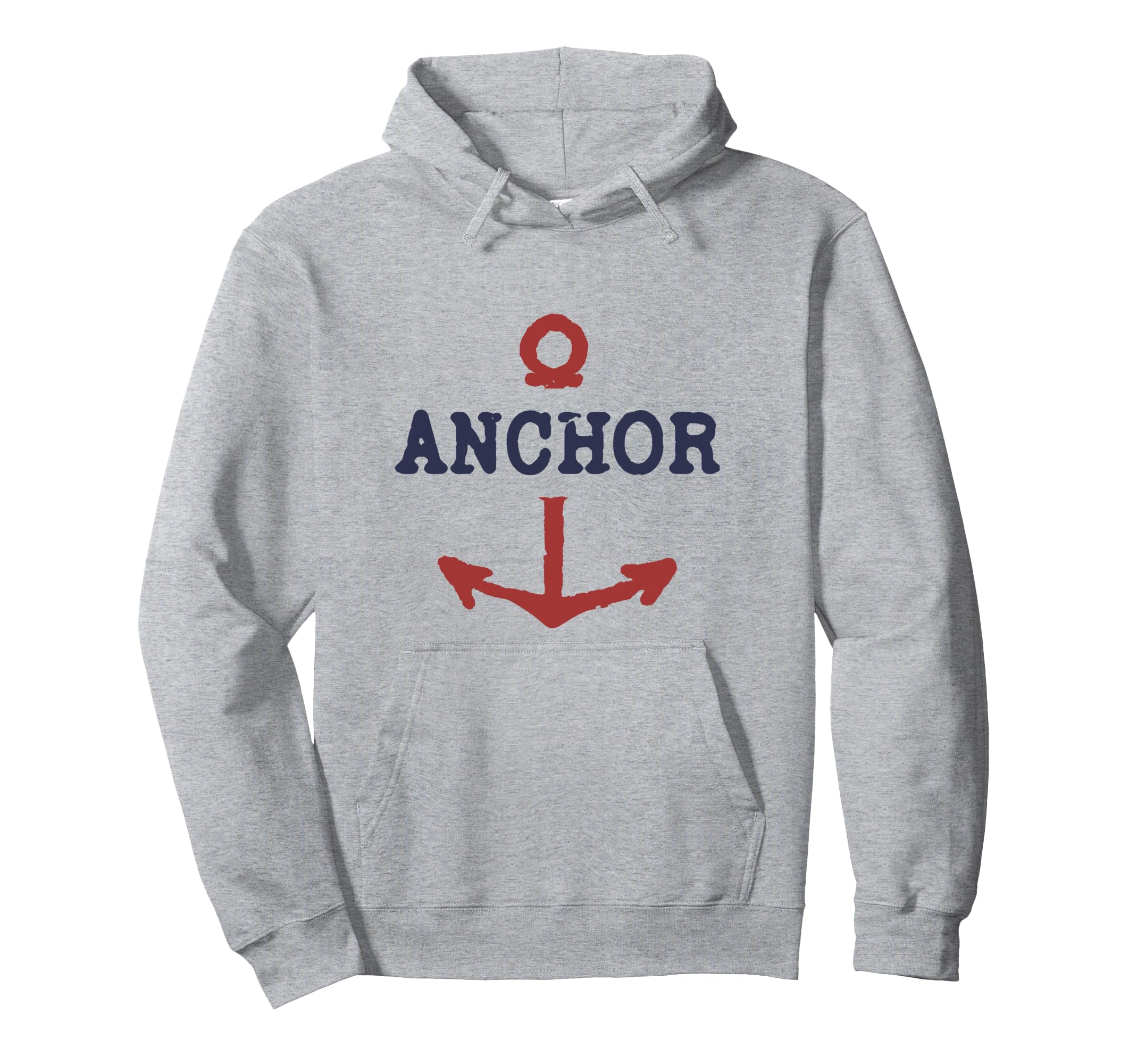 Distressed Anchor Hoodie - Minimalist Print for Adults - T-Shirt, Sweatshirt, Hoodie