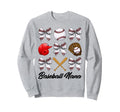 Baseball Nana Bow Baseball Mom Sweatshirt - Casual Everyday Wear Men Women - T-Shirt, Sweatshirt, Hoodie