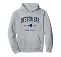 Oyster Bay New York Ny Athletic Navy Hoodie - Minimalist Print Men Women - T-Shirt, Sweatshirt, Hoodie