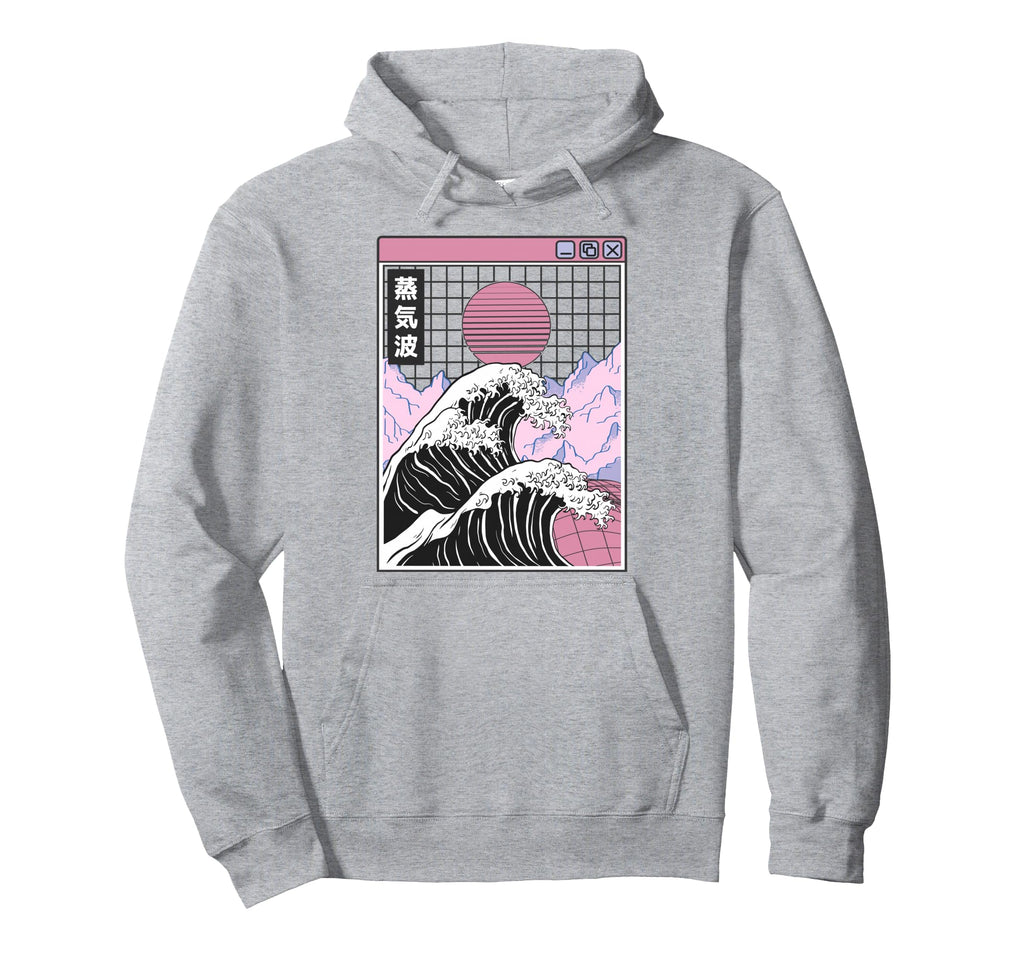 Kanagawa Wave Japan Digital Landscape Hoodie - Fun Novelty Design Unisex - T-Shirt, Sweatshirt, Hoodie