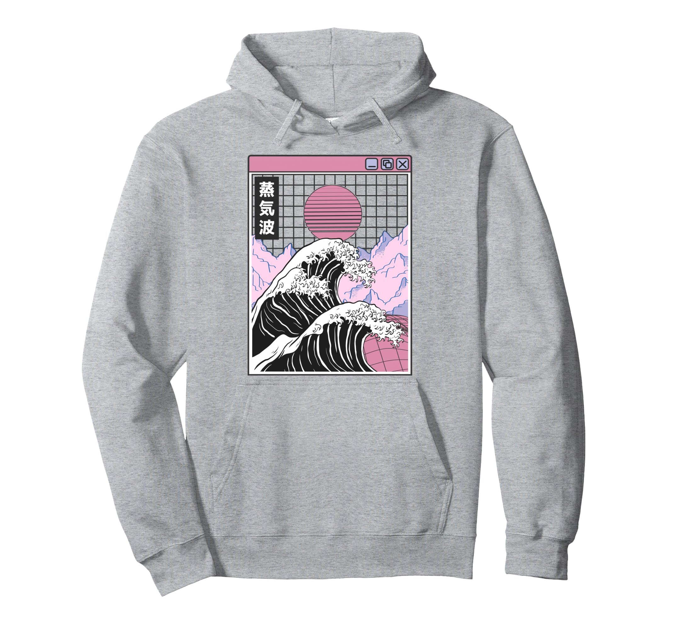 Kanagawa Wave Japan Digital Landscape Hoodie - Fun Novelty Design Unisex - T-Shirt, Sweatshirt, Hoodie