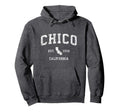 Chico California Ca Athletic Sports Hoodie - Graphic Print for Adults - T-Shirt, Sweatshirt, Hoodie