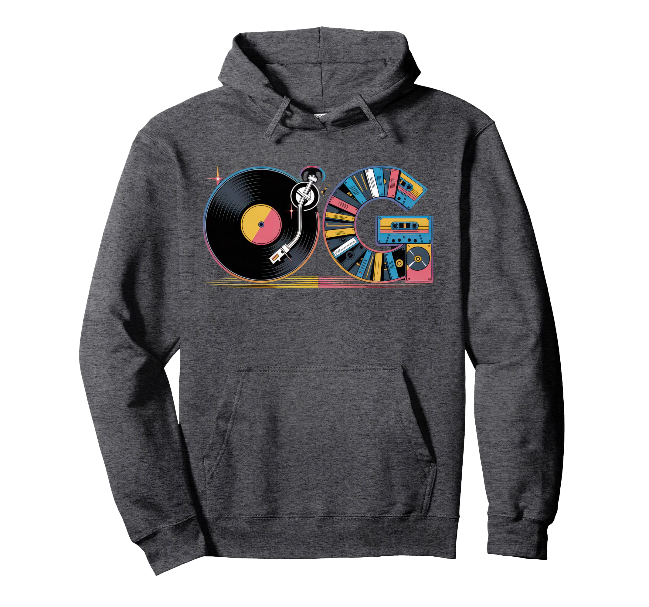 Old School Og Hip Hop Vinyl Cds Tapes 80S Hoodie - Streetwear Style Unisex - T-Shirt, Sweatshirt, Hoodie