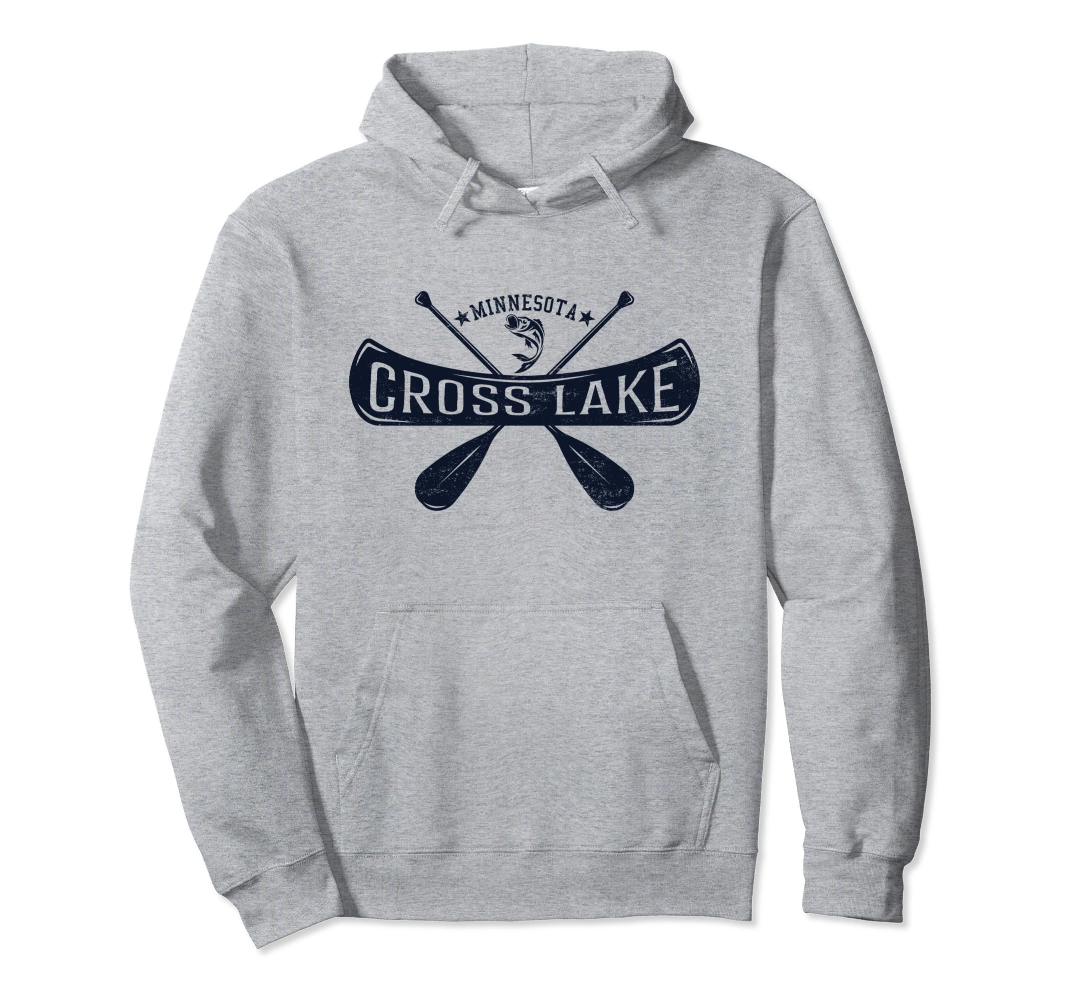Cross Lake Minnesota Distressed Hoodie - Aesthetic Graphic Unisex - T-Shirt, Sweatshirt, Hoodie