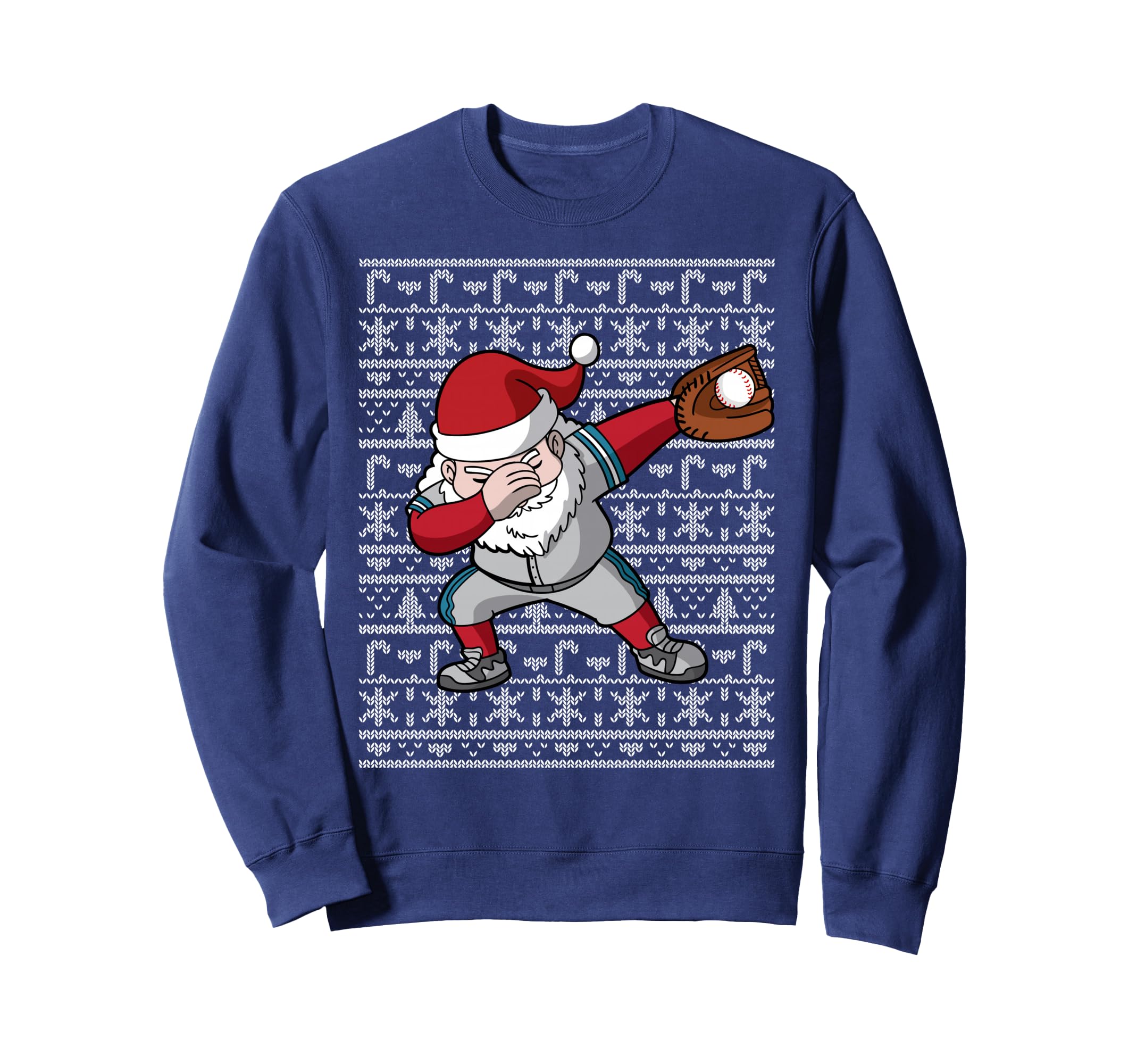 Baseball Dabbing Santa Ugly Sweatshirt - Aesthetic Graphic Men Women - T-Shirt, Sweatshirt, Hoodie